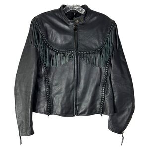 Harley-Davidson Willie G Leather Angel Wings Motorcycle Jacket SZ 40